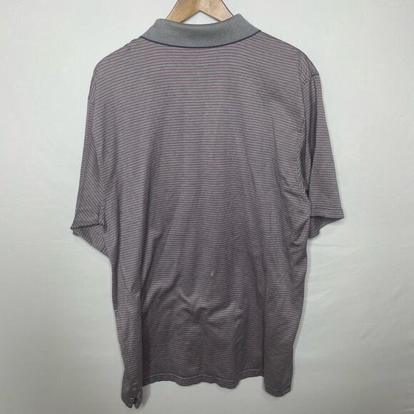 Peter Millar Mens Red and Gray Polo Shirt Size XL Double Merchandized Cotton*** - Picture 5 of 5
